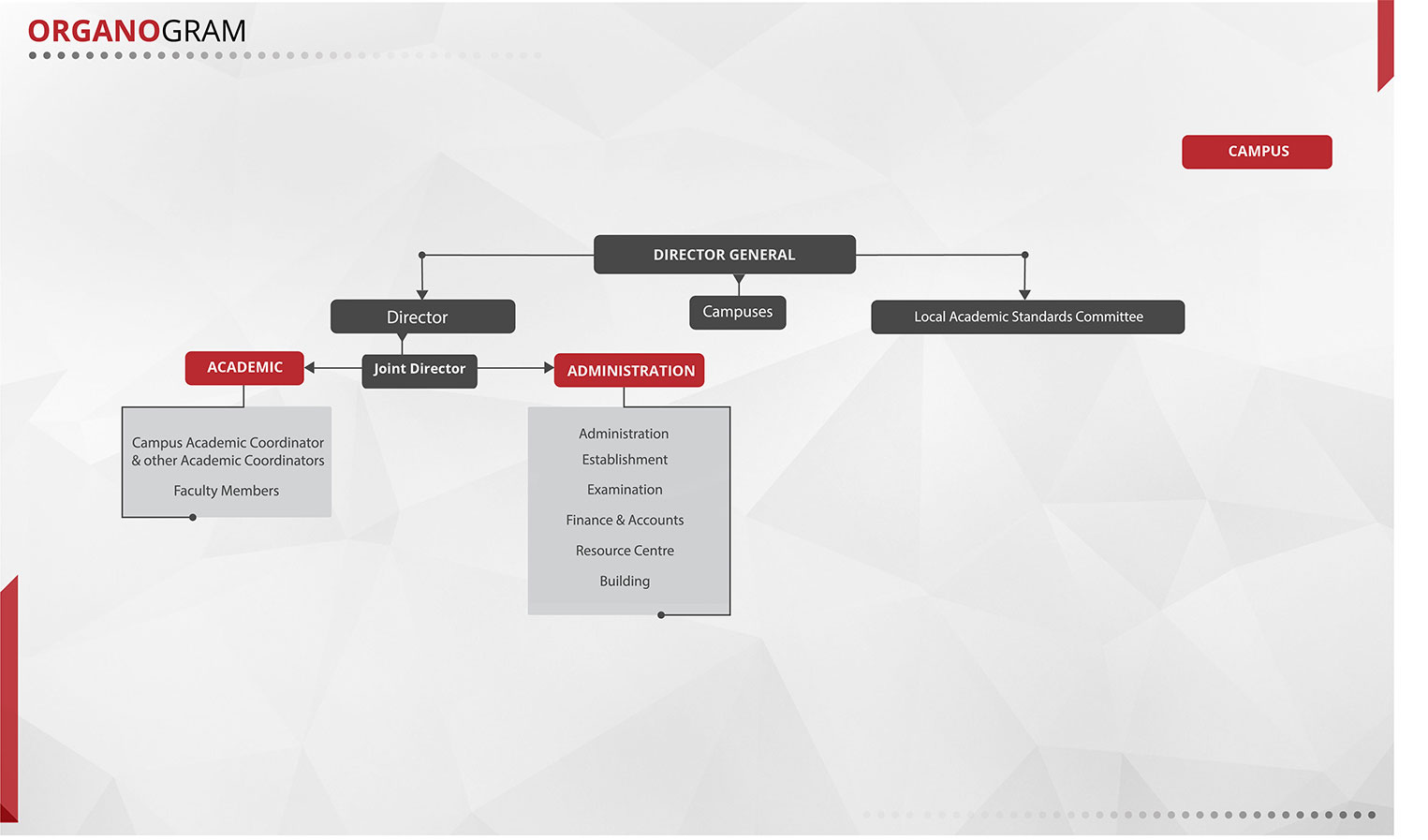 ORGANOGRAM CAMPUS